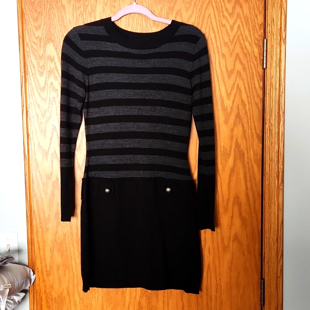 Juniors sweater dress,  size medium from By & By in charcoal gray and black